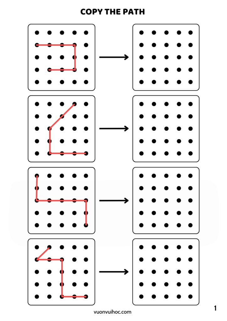 Nối các điểm theo chỉ dẫn